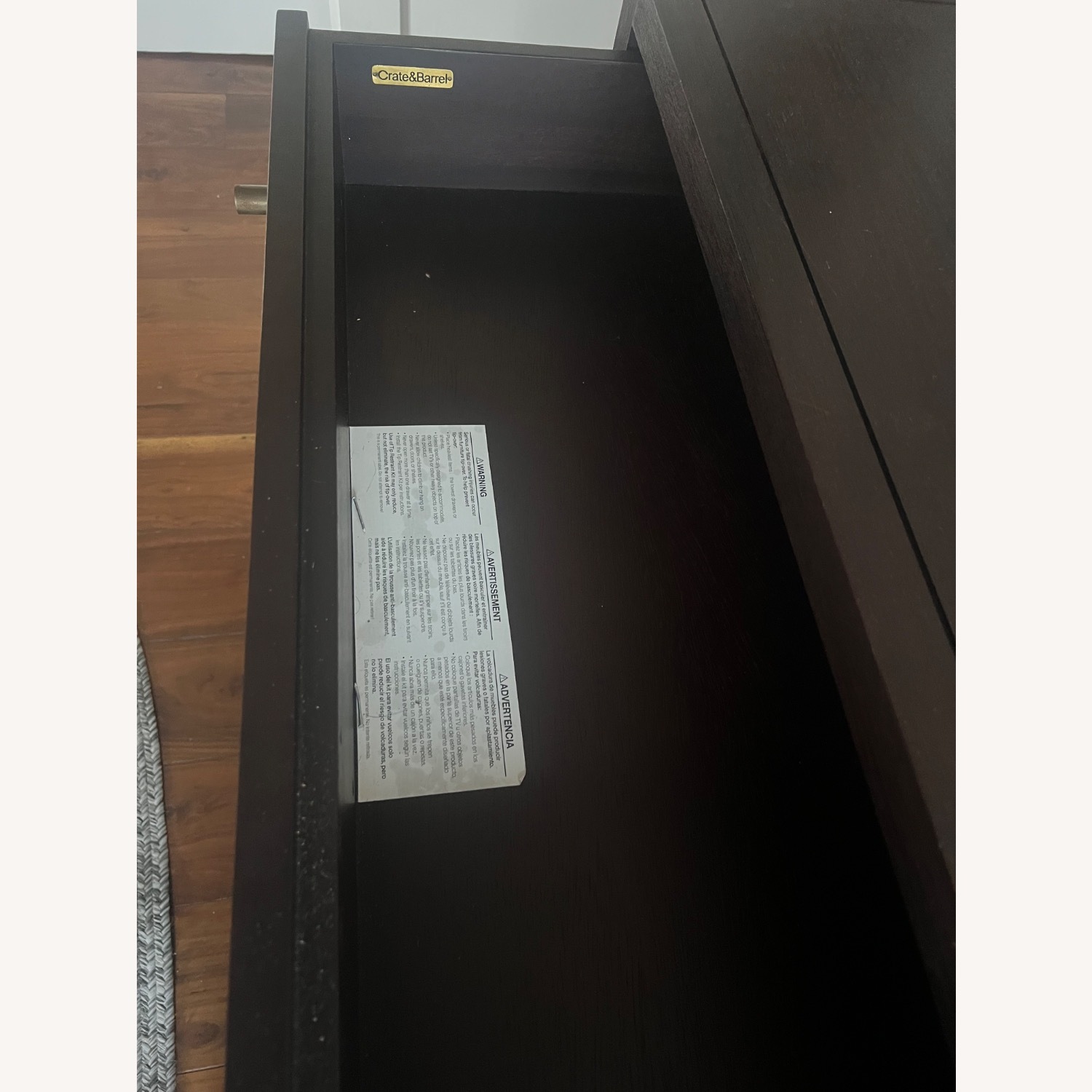 Crate & Barrel Keane 64" Espresso Wood 6-Drawer Dresser - image-2