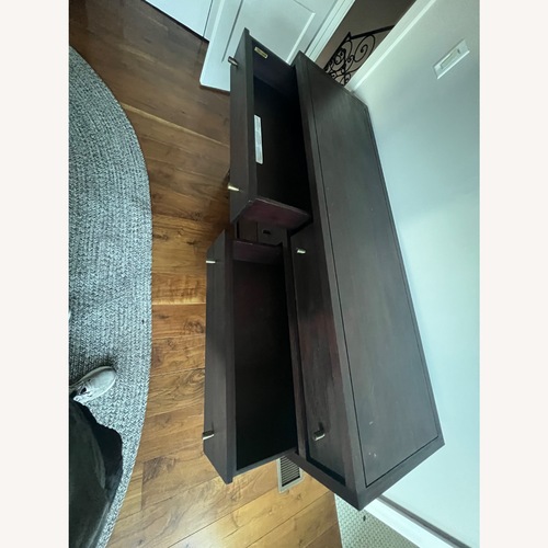 Used Crate & Barrel Keane 64" Espresso Wood 6-Drawer Dresser for sale on AptDeco