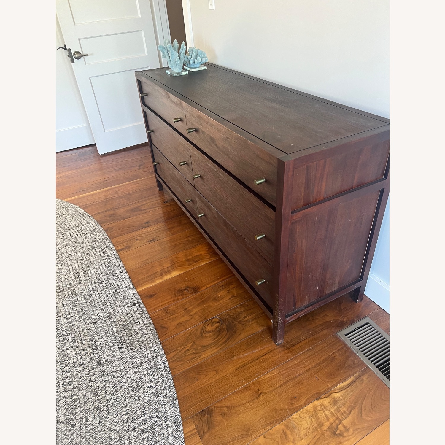 Crate & Barrel Keane 64" Espresso Wood 6-Drawer Dresser - image-3