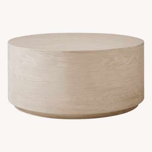 Used West Elm Volume Round Drum Coffee Table for sale on AptDeco