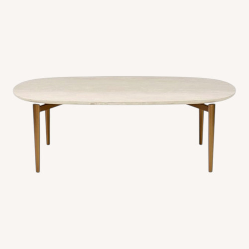 Used West Elm Travertine Coffee Table for sale on AptDeco
