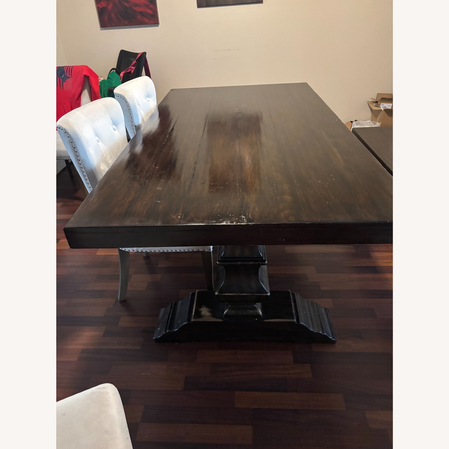 Pottery Barn Banks Extendable Dining Table and bench - image-3