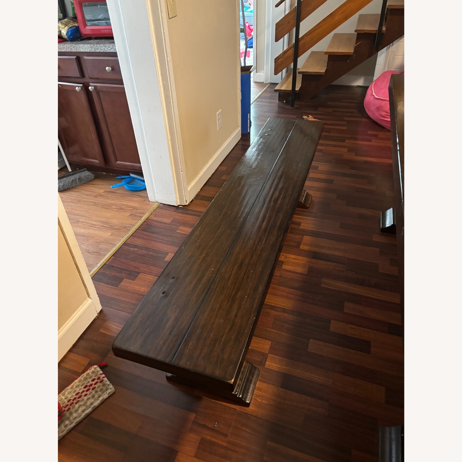 Pottery Barn Banks Extendable Dining Table and bench - image-4