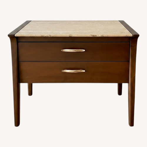 Used Drexel Profile Dark Brown Wood Nightstand for sale on AptDeco