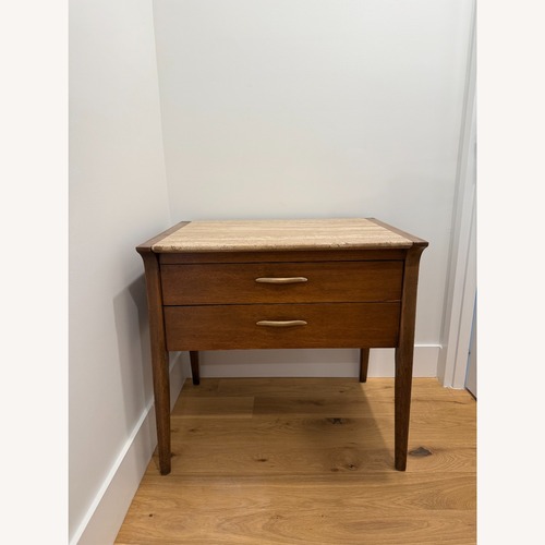 Used Drexel Profile Dark Brown Wood Nightstand for sale on AptDeco