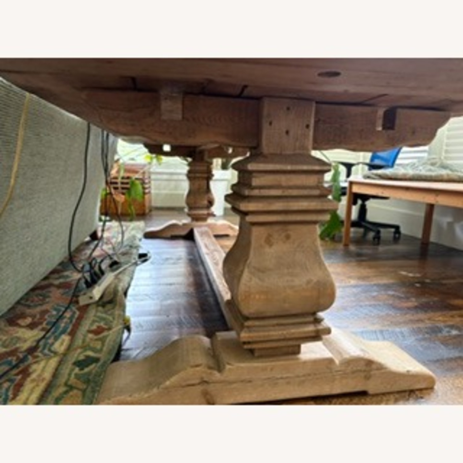 Restoration Hardware Salvaged Natural Wood Dining Table - image-4