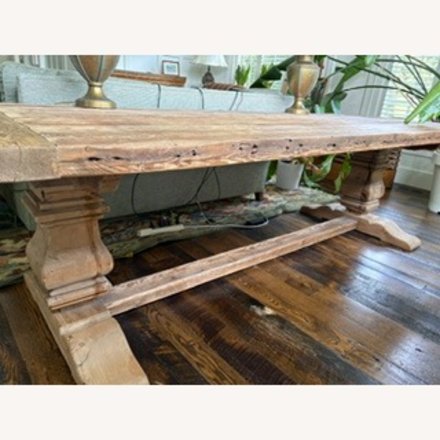 Restoration Hardware Salvaged Natural Wood Dining Table - image-2