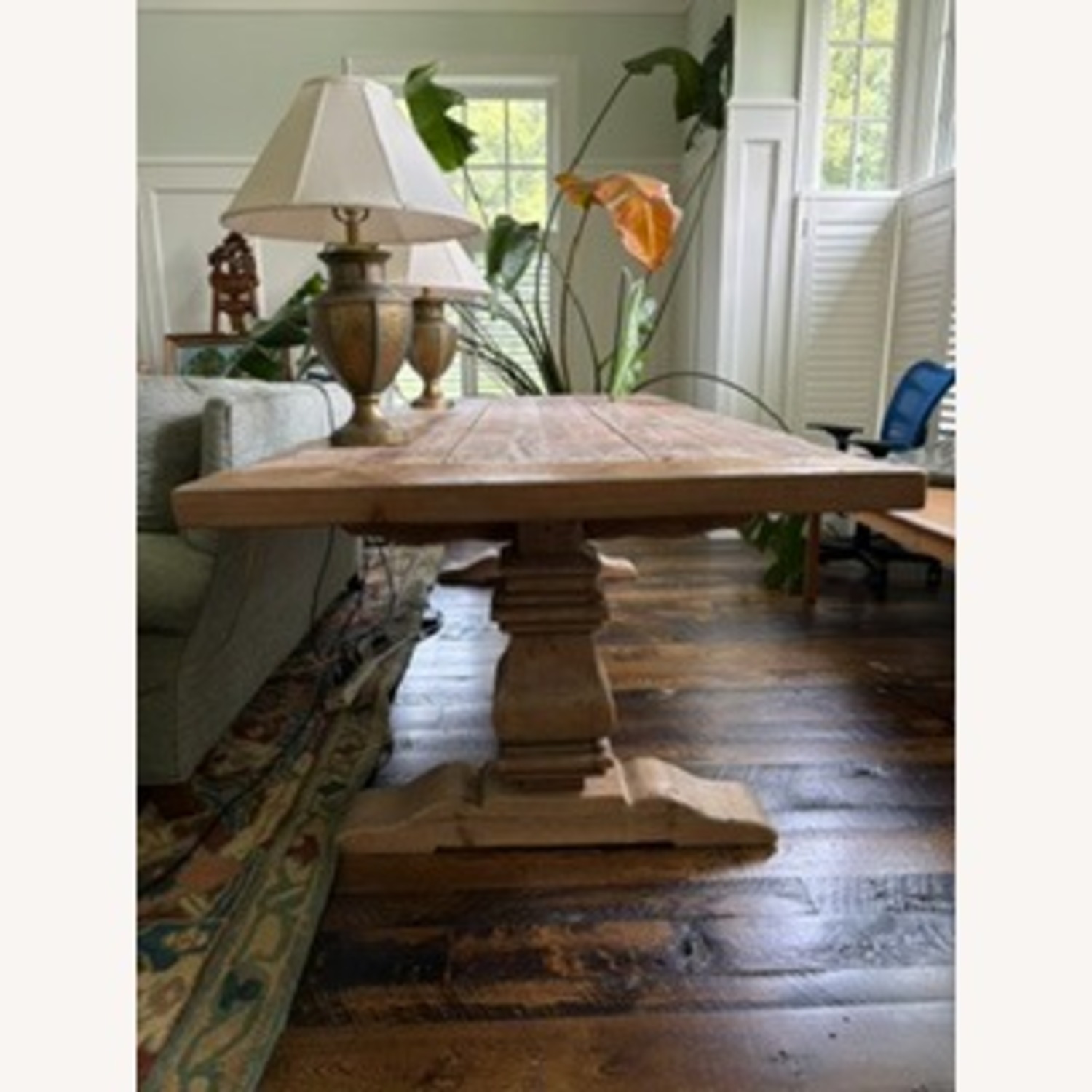 Restoration Hardware Salvaged Natural Wood Dining Table - image-7