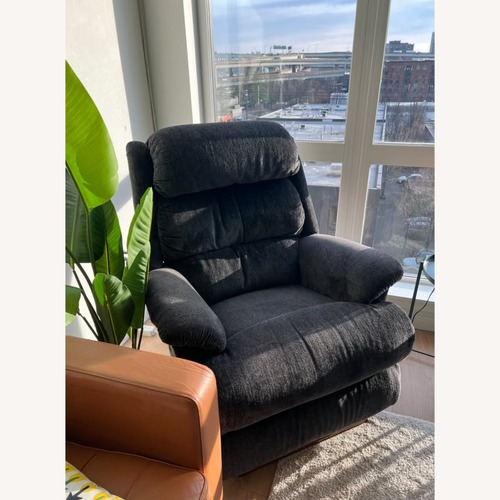 Used La-Z-Boy Redwood Blue Fabric Recliner for sale on AptDeco