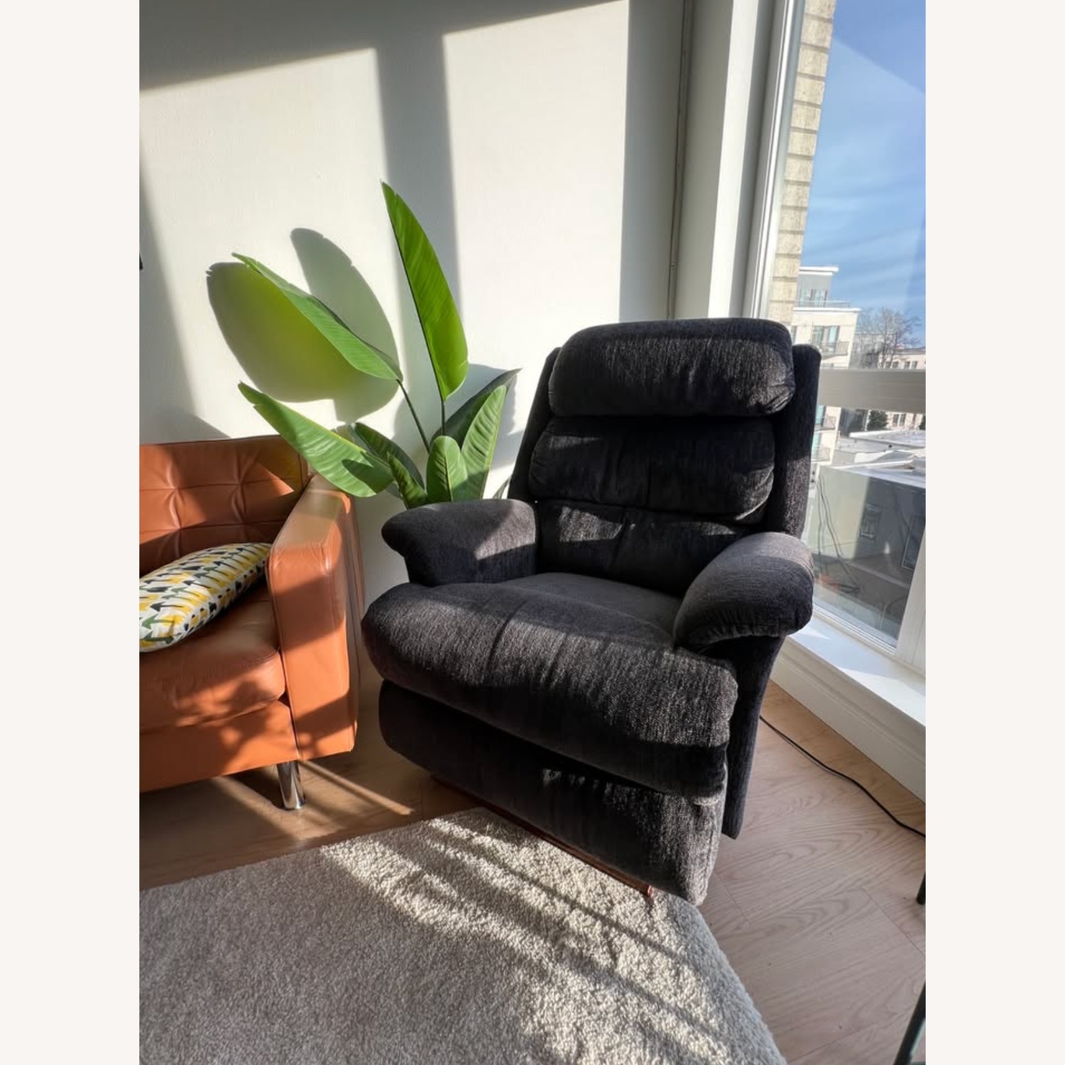 La-Z-Boy Redwood Blue Fabric Recliner - image-2