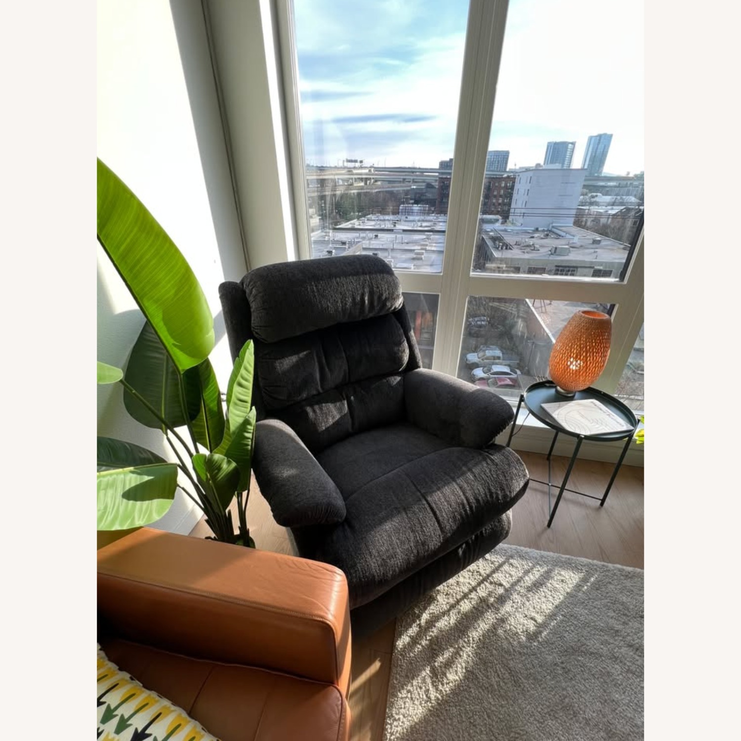 La-Z-Boy Redwood Blue Fabric Recliner - image-3