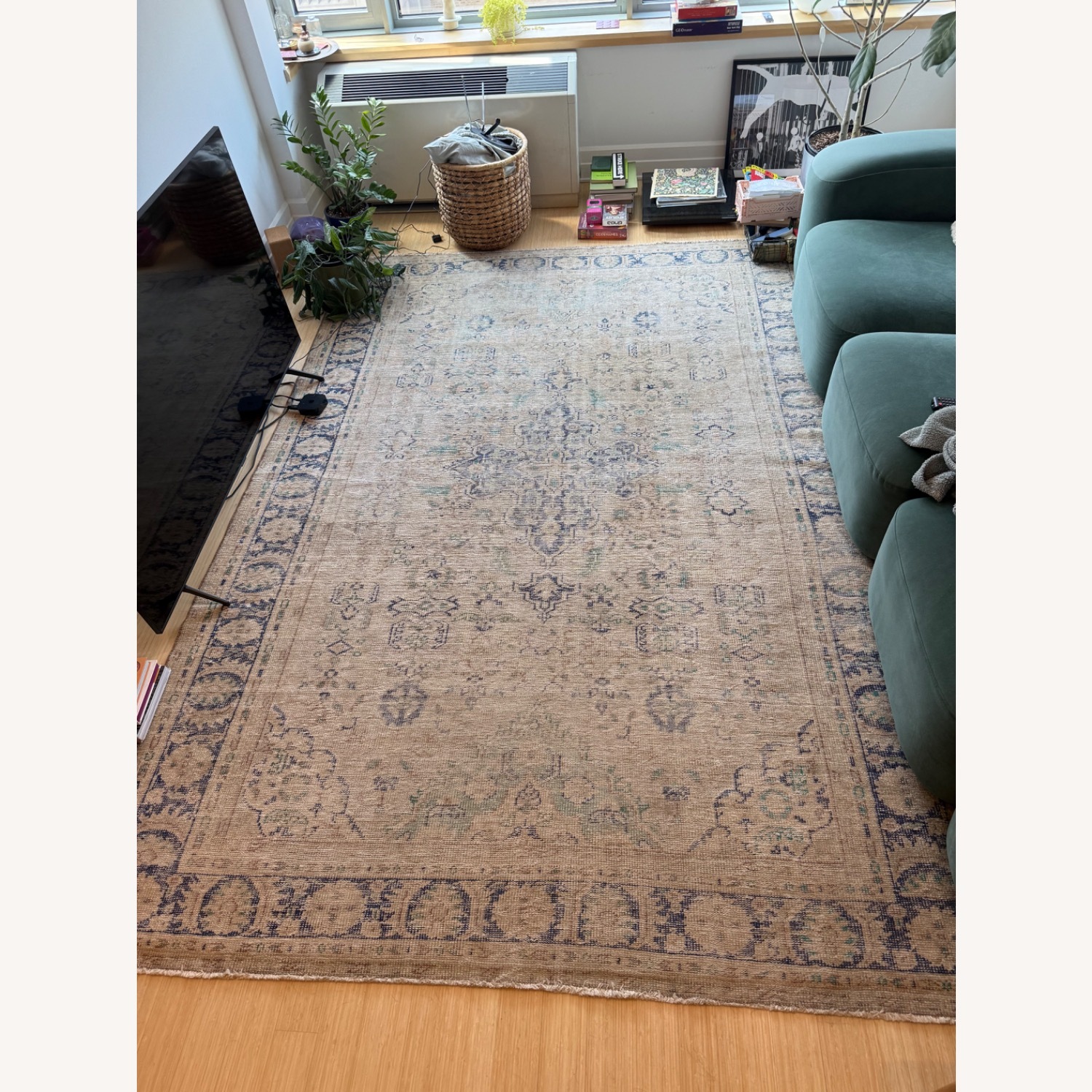 Etsy Vintage Turkish Wool Area Rug 6.9' x 10.1' - image-3