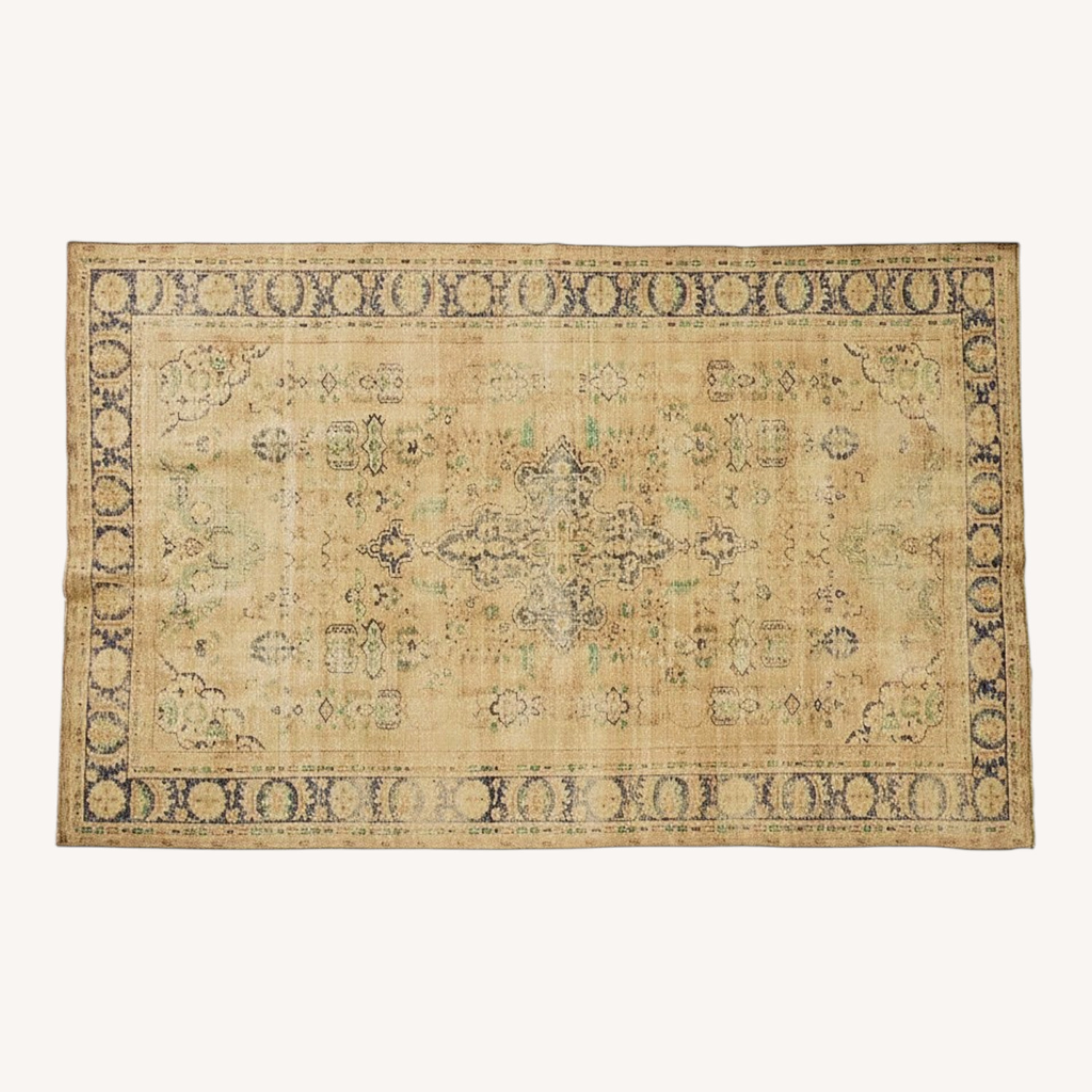 Etsy Vintage Turkish Wool Area Rug 6.9' x 10.1' - image-0