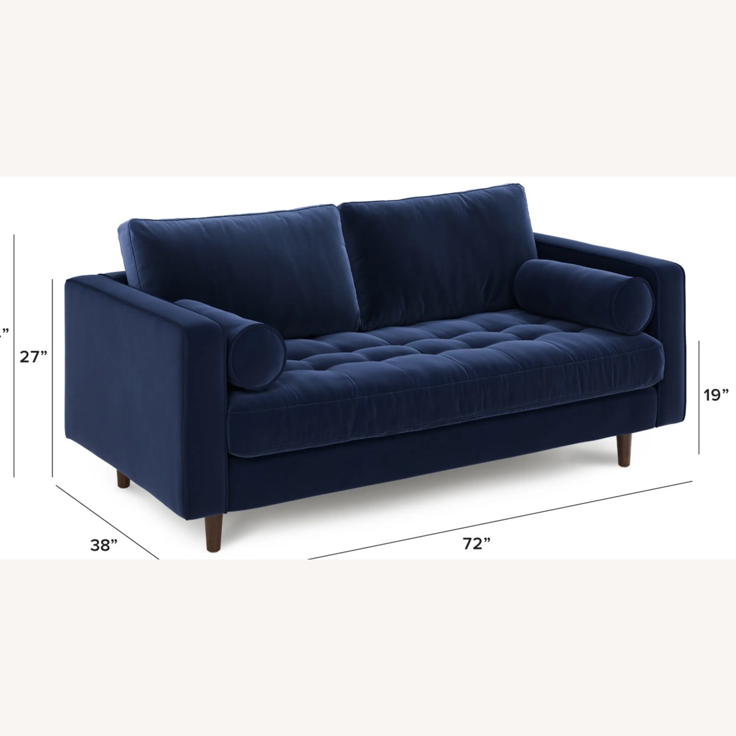 Article Sven Blue Fabric 2 Seater Sofa - image-1