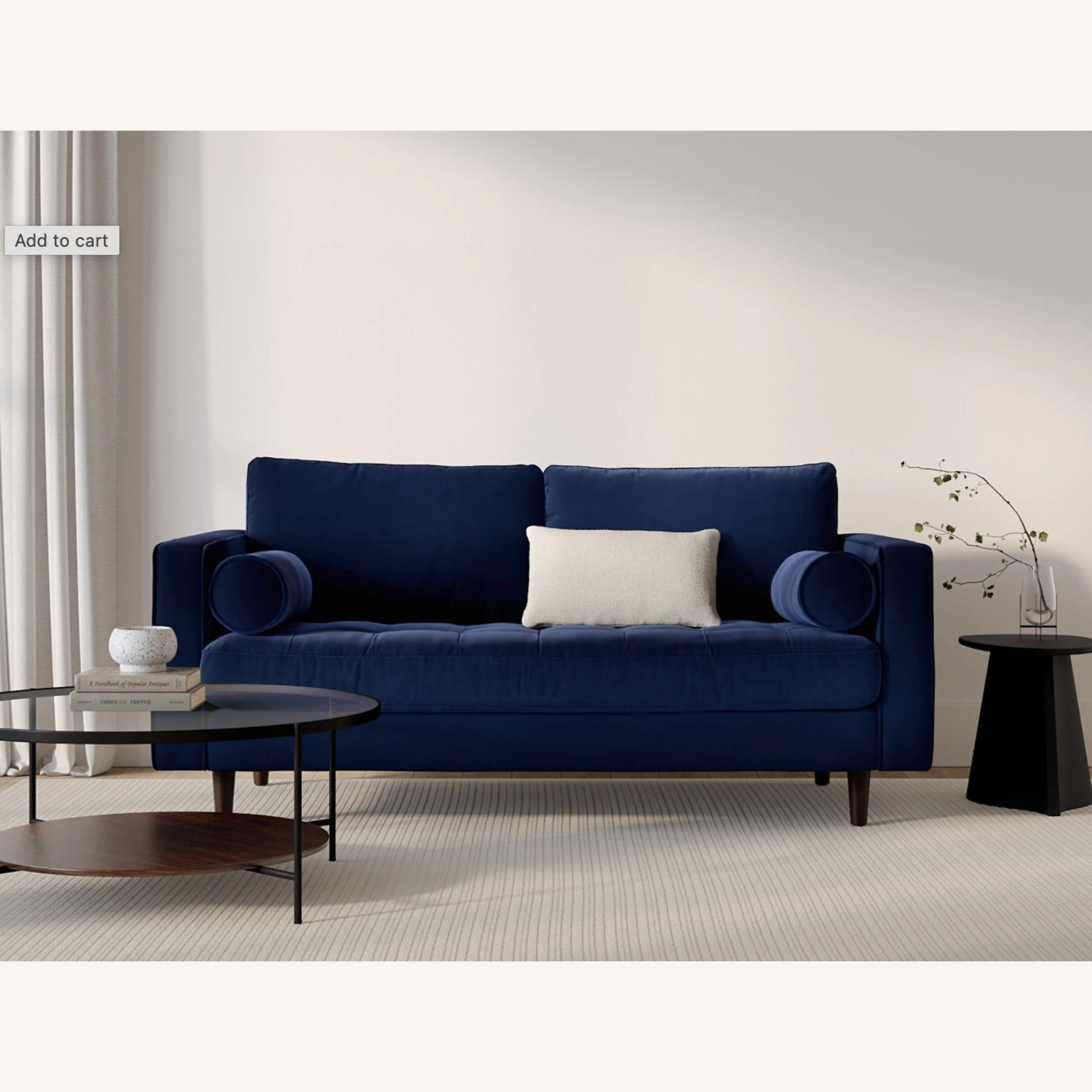 Article Sven Blue Fabric 2 Seater Sofa - image-3