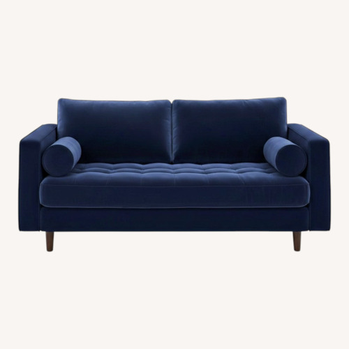 Used Article Sven Blue Fabric 2 Seater Sofa for sale on AptDeco