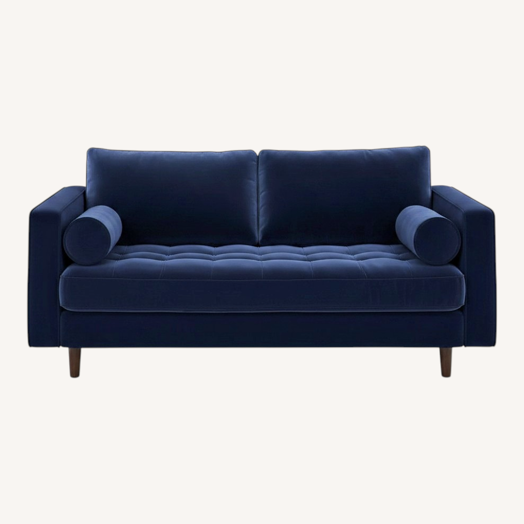 Image of Article Sven Blue Fabric 2 Seater Sofa