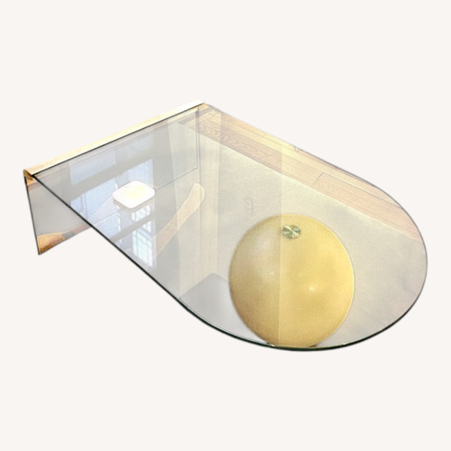 Used 80s Rare Design Glass Waterfall Coffee Table for sale on AptDeco