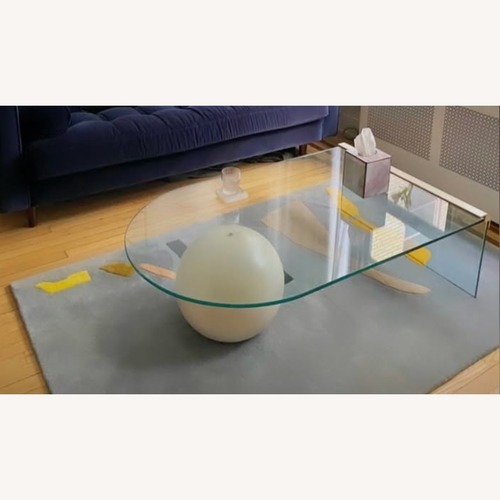 Used 80s Rare Design Glass Waterfall Coffee Table for sale on AptDeco