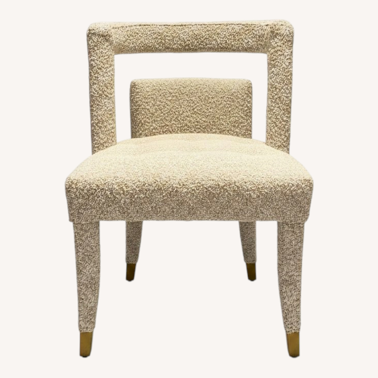 Vintage/Antique White Boucle Dining Chairs - image-0