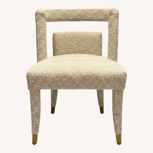 Used Vintage/Antique White Boucle Dining Chairs for sale on AptDeco