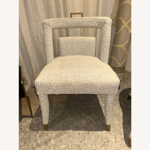 Used Vintage/Antique White Boucle Dining Chairs for sale on AptDeco