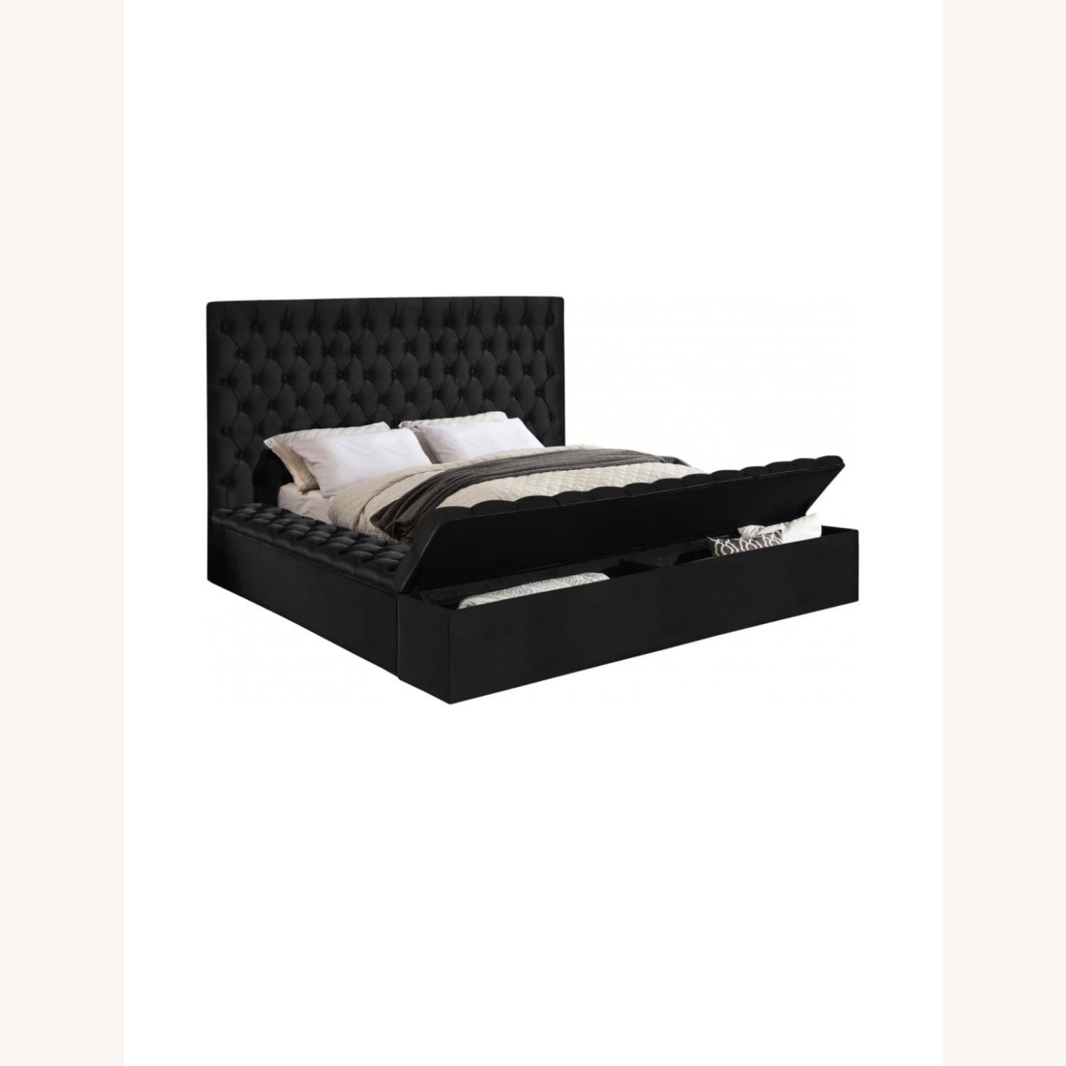 Home Meridian Black Wood Full Bed - image-3