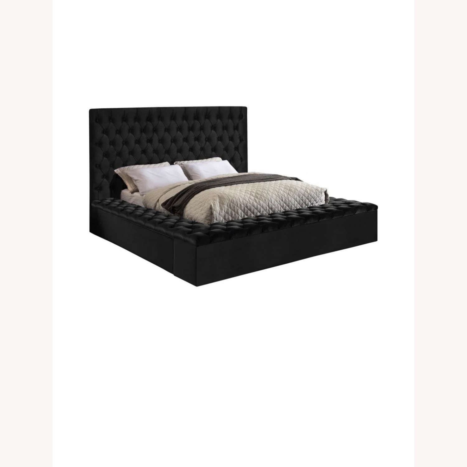 Home Meridian Black Wood Full Bed - image-4