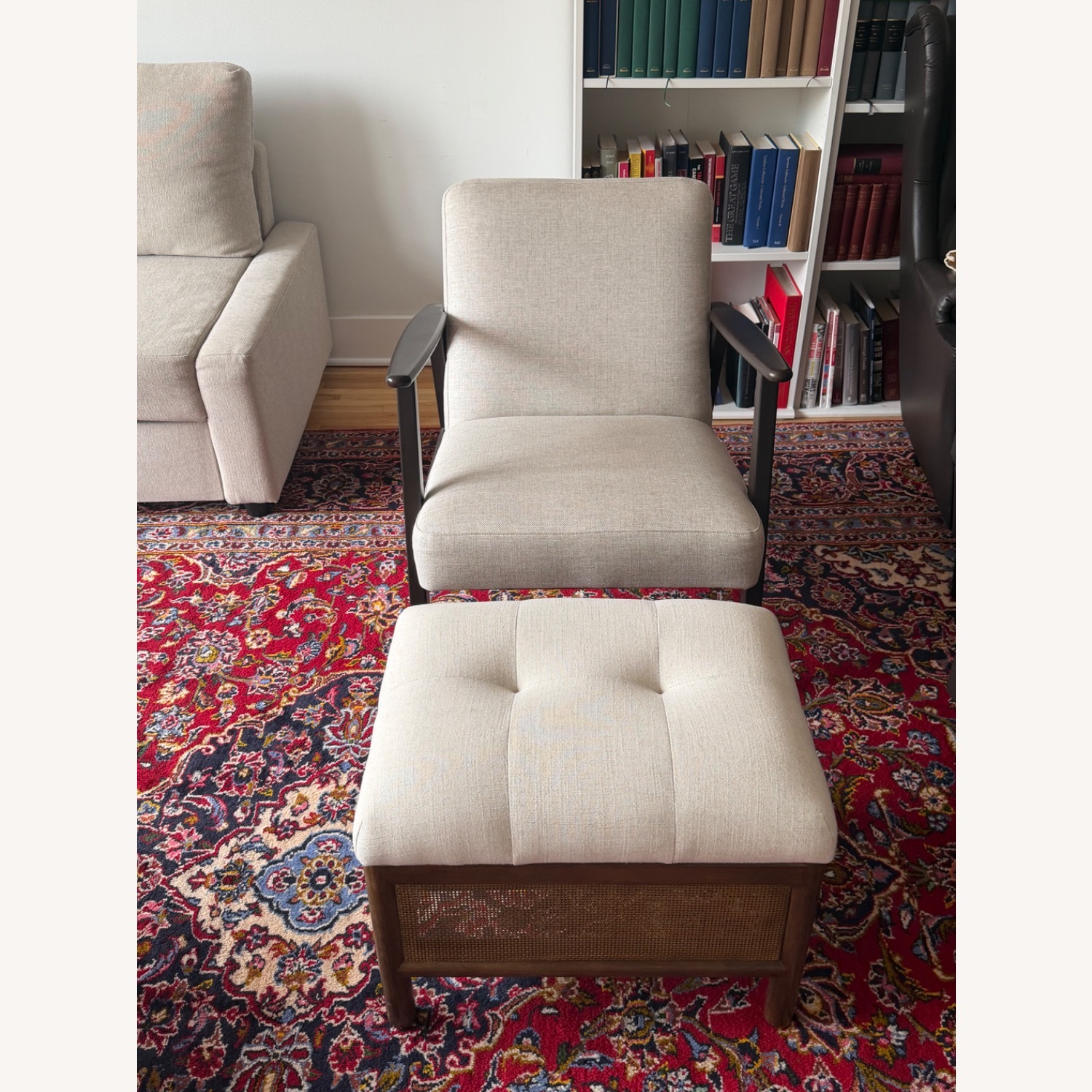 IKEA EKENÄSET Armchair With Ottoman - image-2