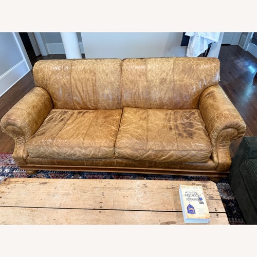 Used Vintage/Antique Light Brown 3+ Seater Sofa for sale on AptDeco