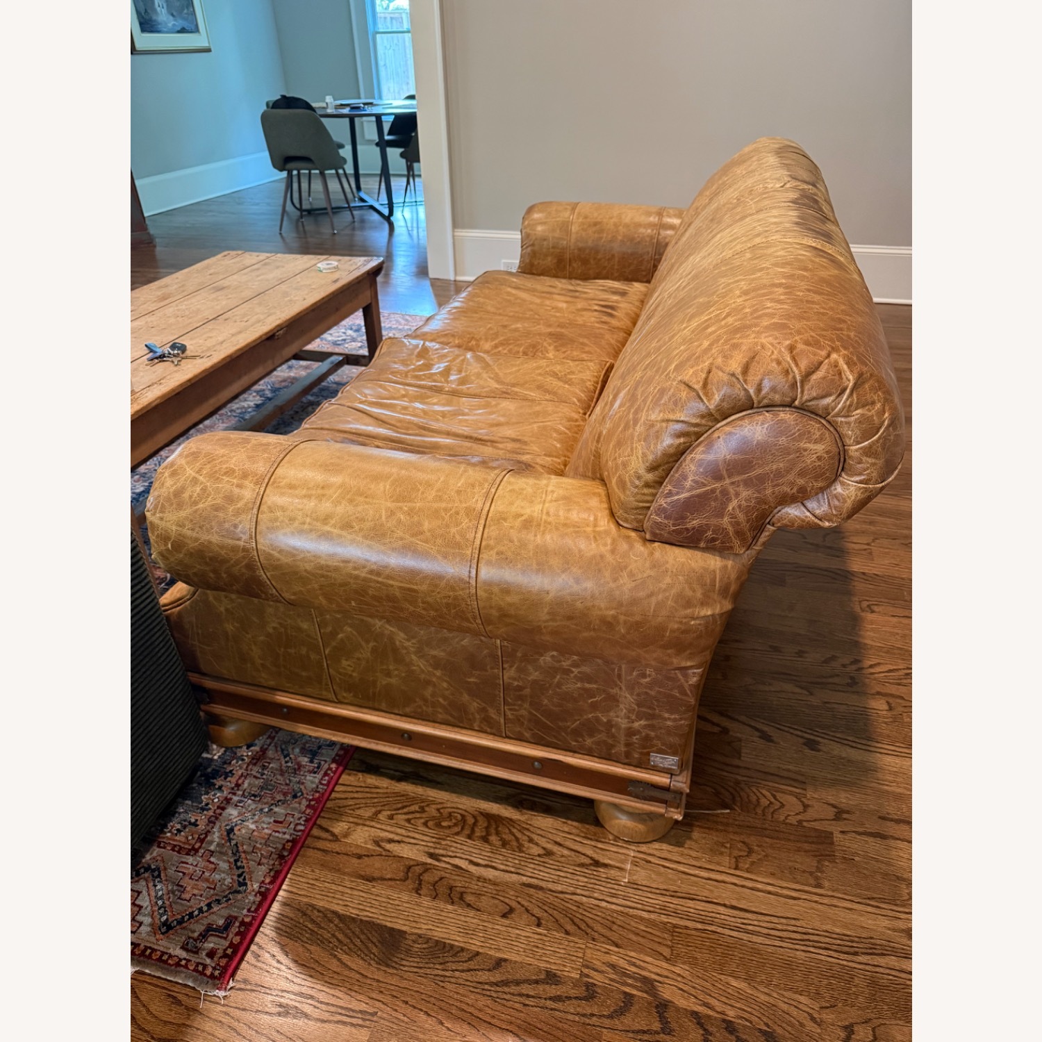 Vintage/Antique Light Brown 3+ Seater Sofa - image-3
