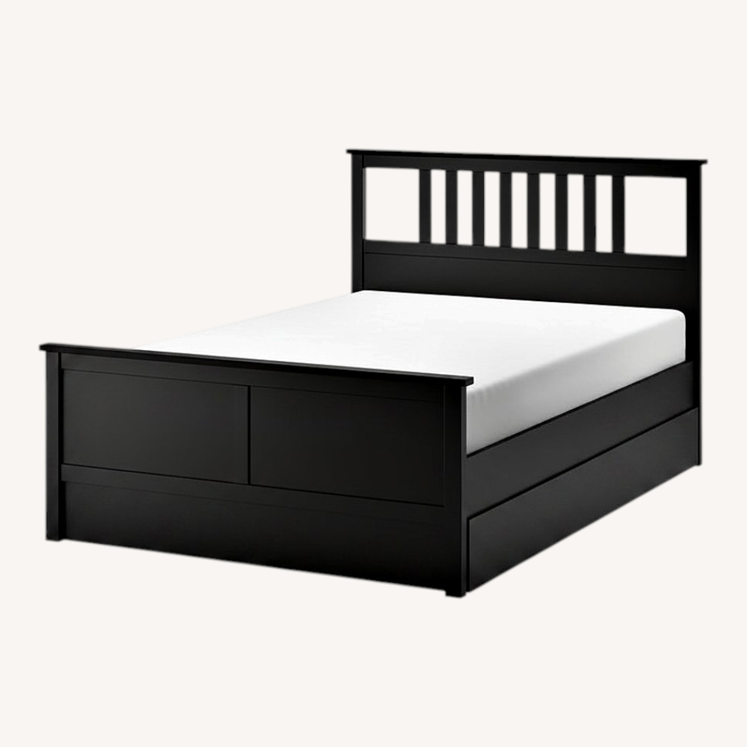 IKEA Hemnes Black Queen Bed Frame - image-0