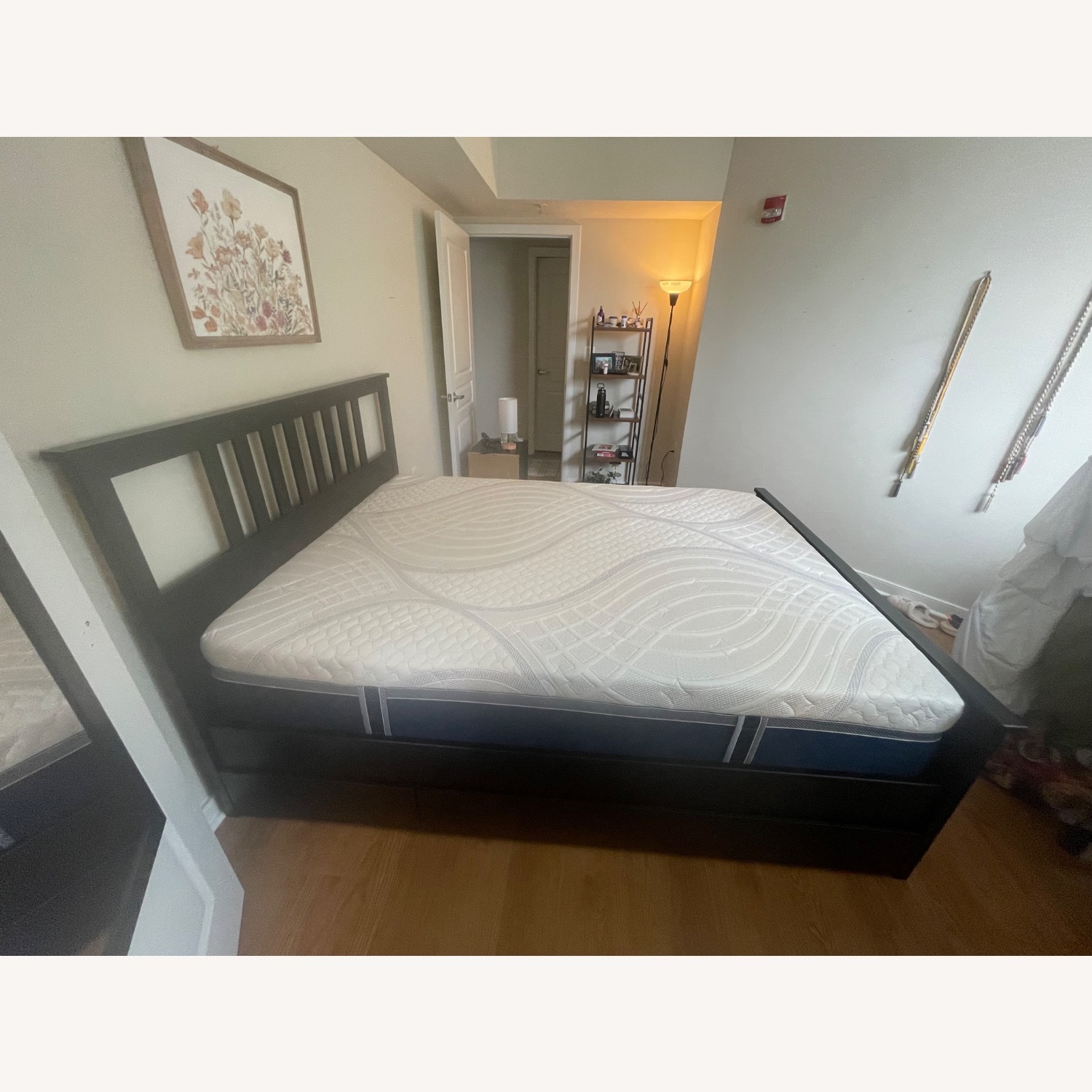 IKEA Hemnes Black Queen Bed Frame - image-2