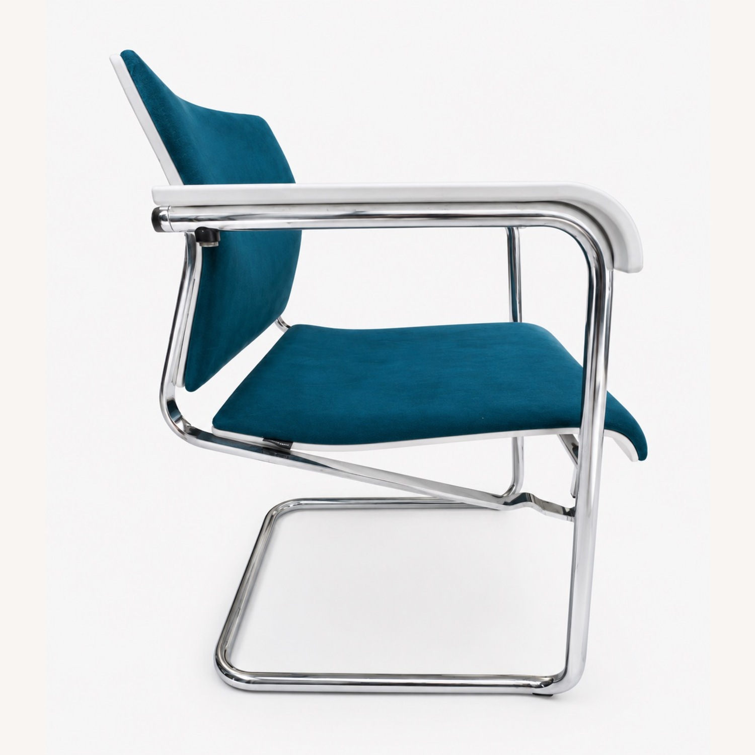 4 Wilkhahn Teal Armchairs & Center Table - image-3