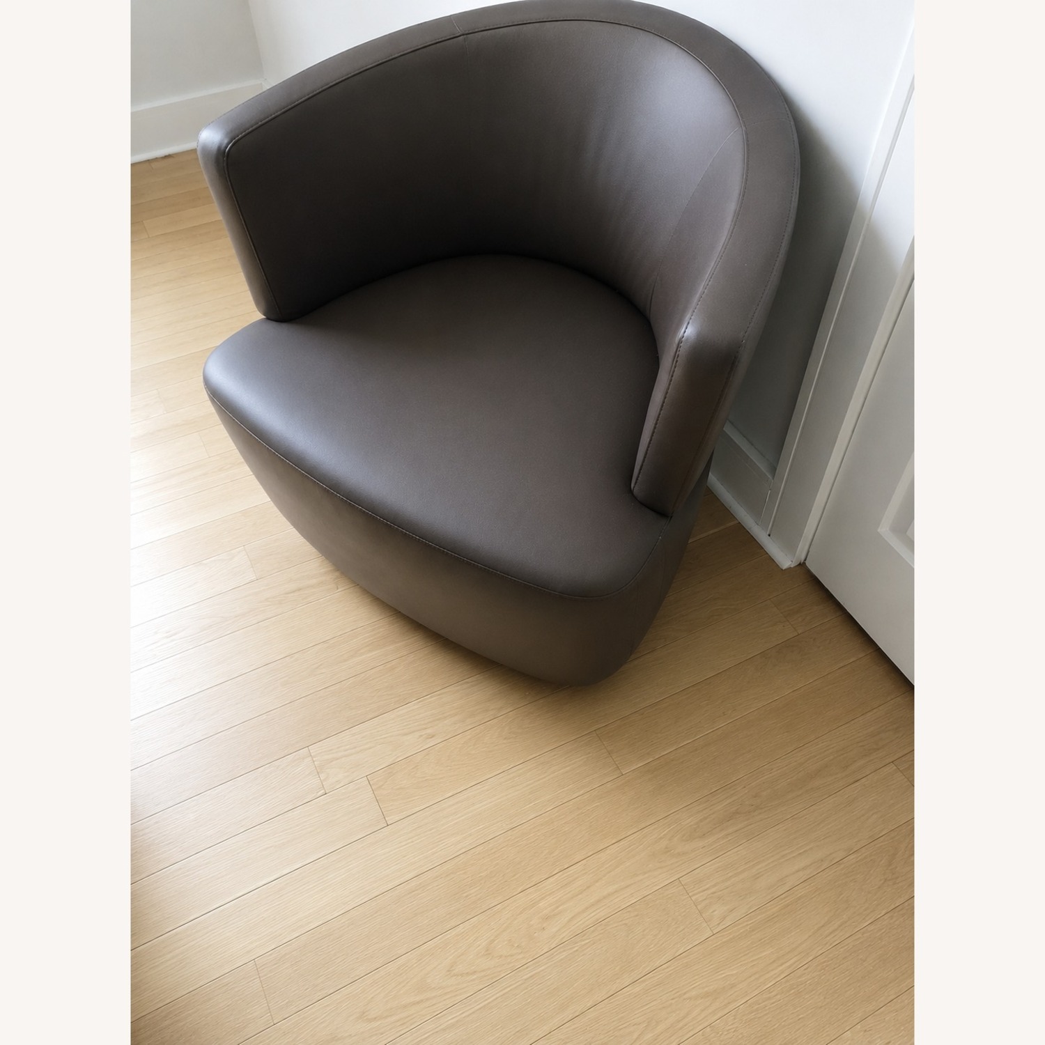 Steelcase Coalesse Joel Brown Leather Accent Chair - image-2