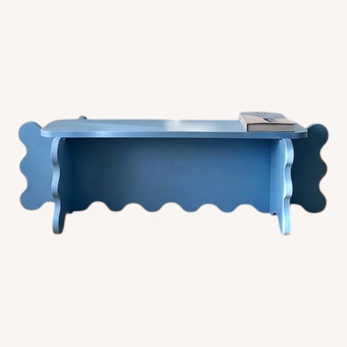 Used Gustaf Westman Blue Curvy Bench for sale on AptDeco