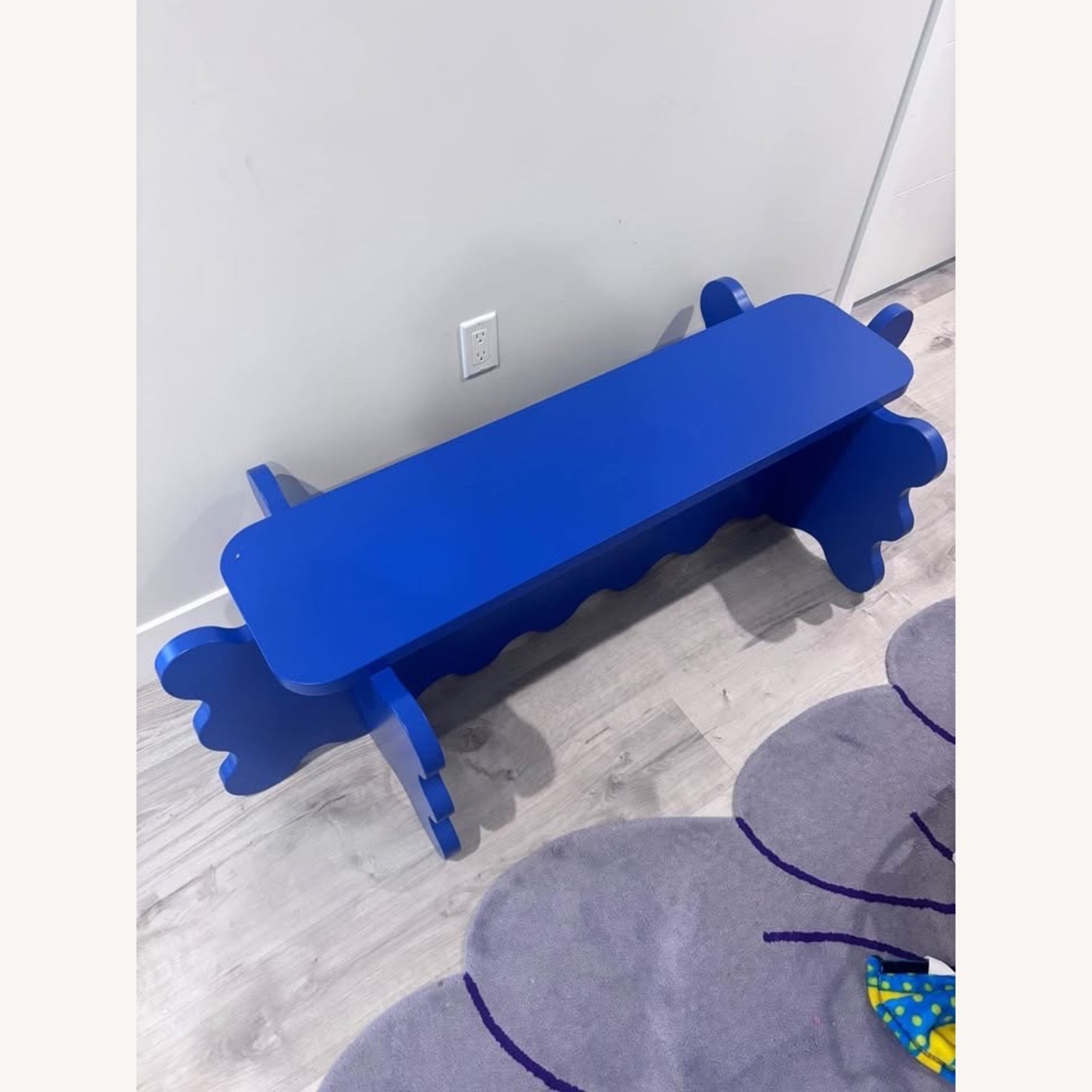 Gustaf Westman Blue Curvy Bench - image-3