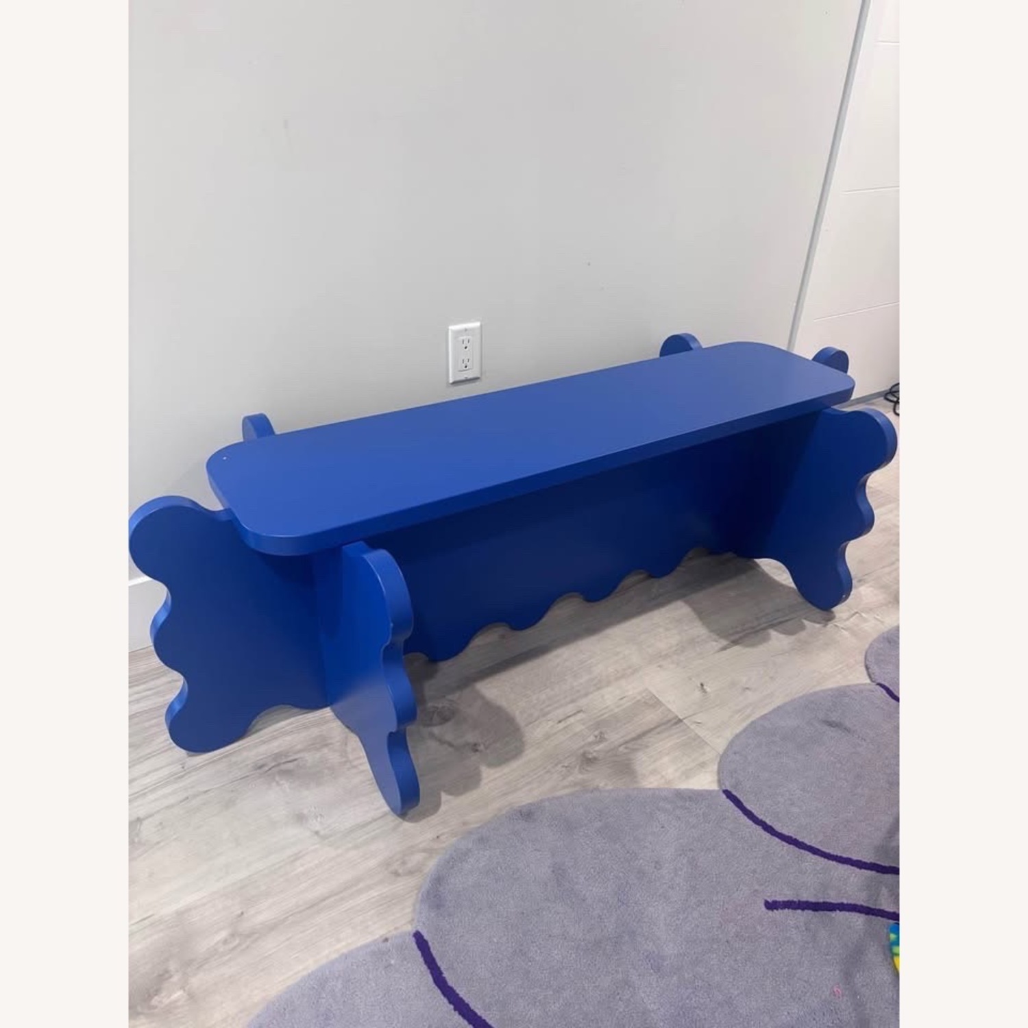 Gustaf Westman Blue Curvy Bench - image-2