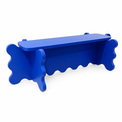 Used Gustaf Westman Blue Curvy Bench for sale on AptDeco