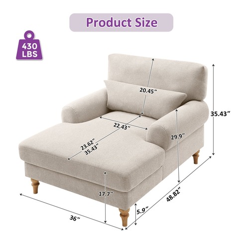 Used Modern Chaise Lounge Chair for sale on AptDeco
