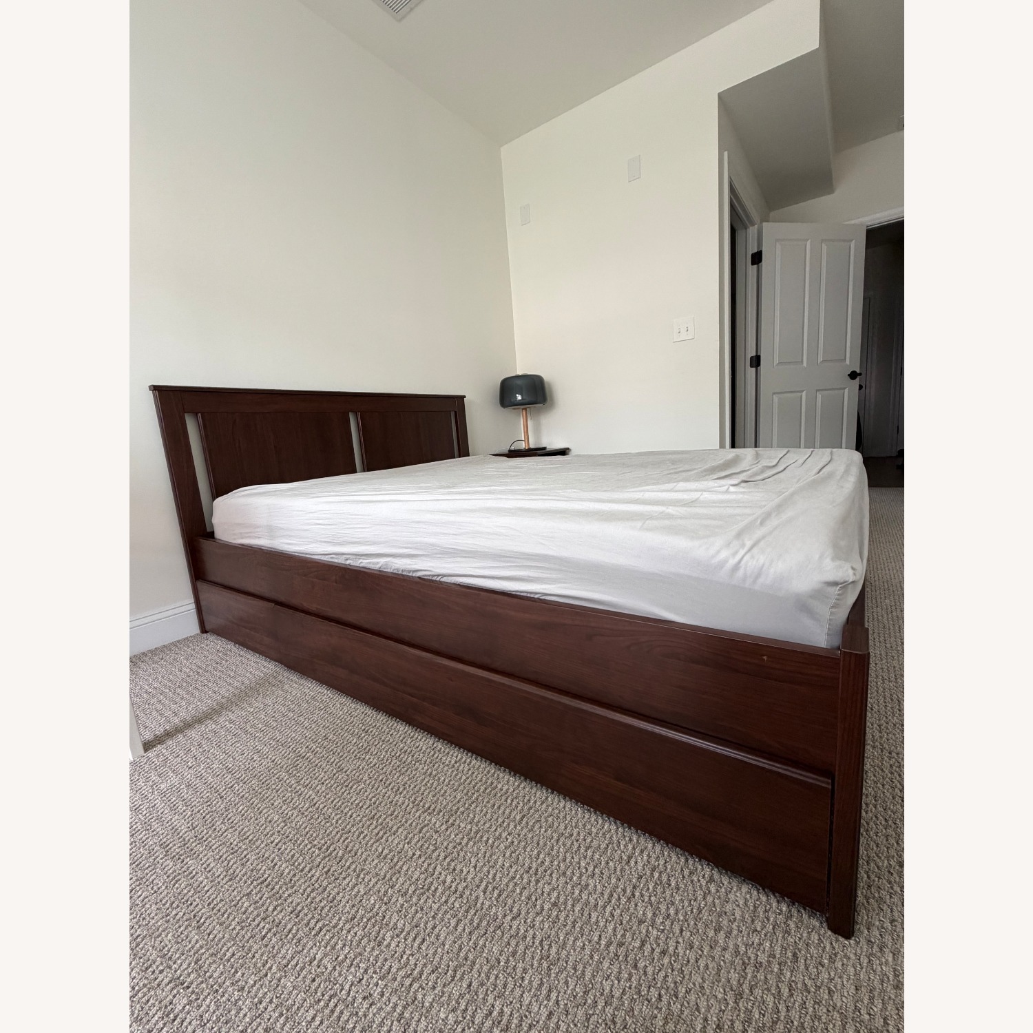 IKEA SONGESAND Dark Brown Wood Queen Bed - image-3