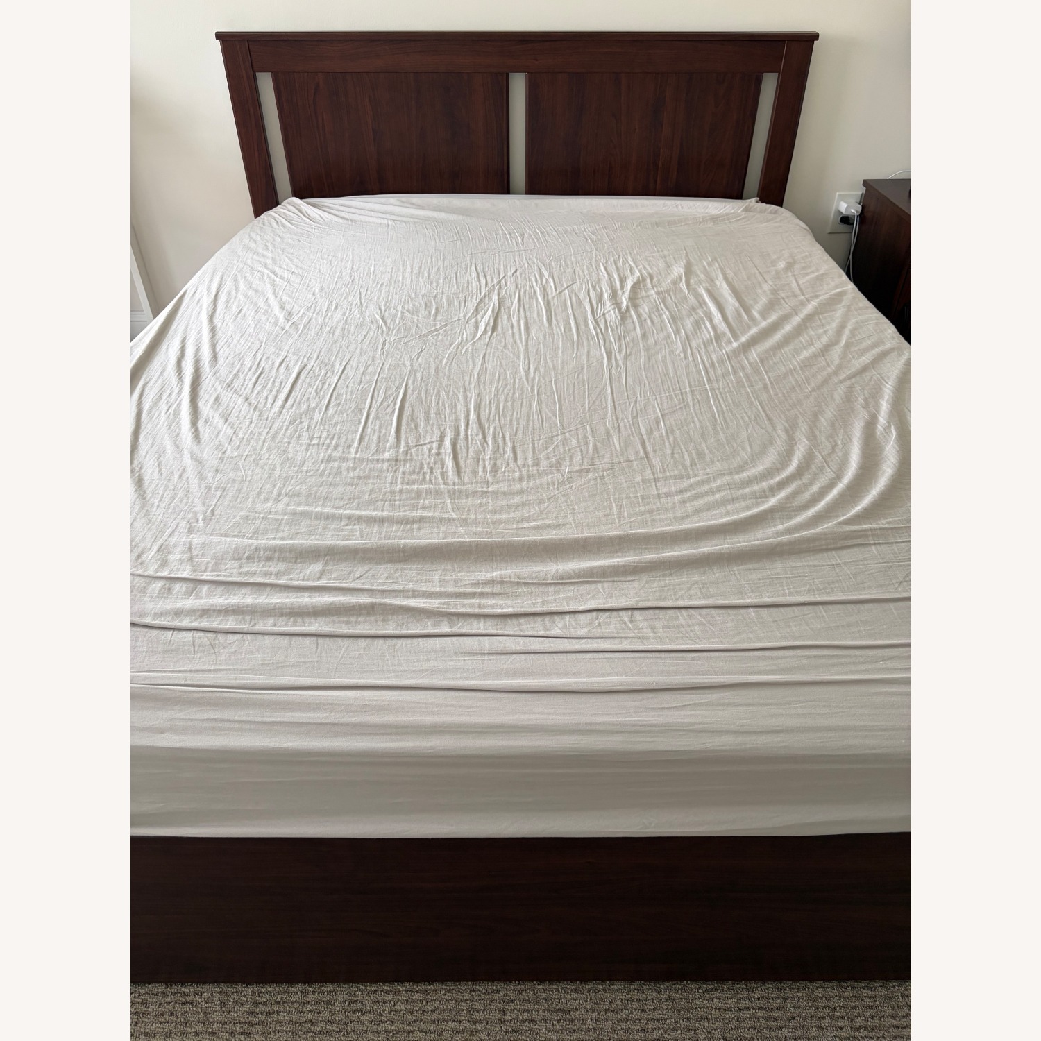 IKEA SONGESAND Dark Brown Wood Queen Bed - image-2
