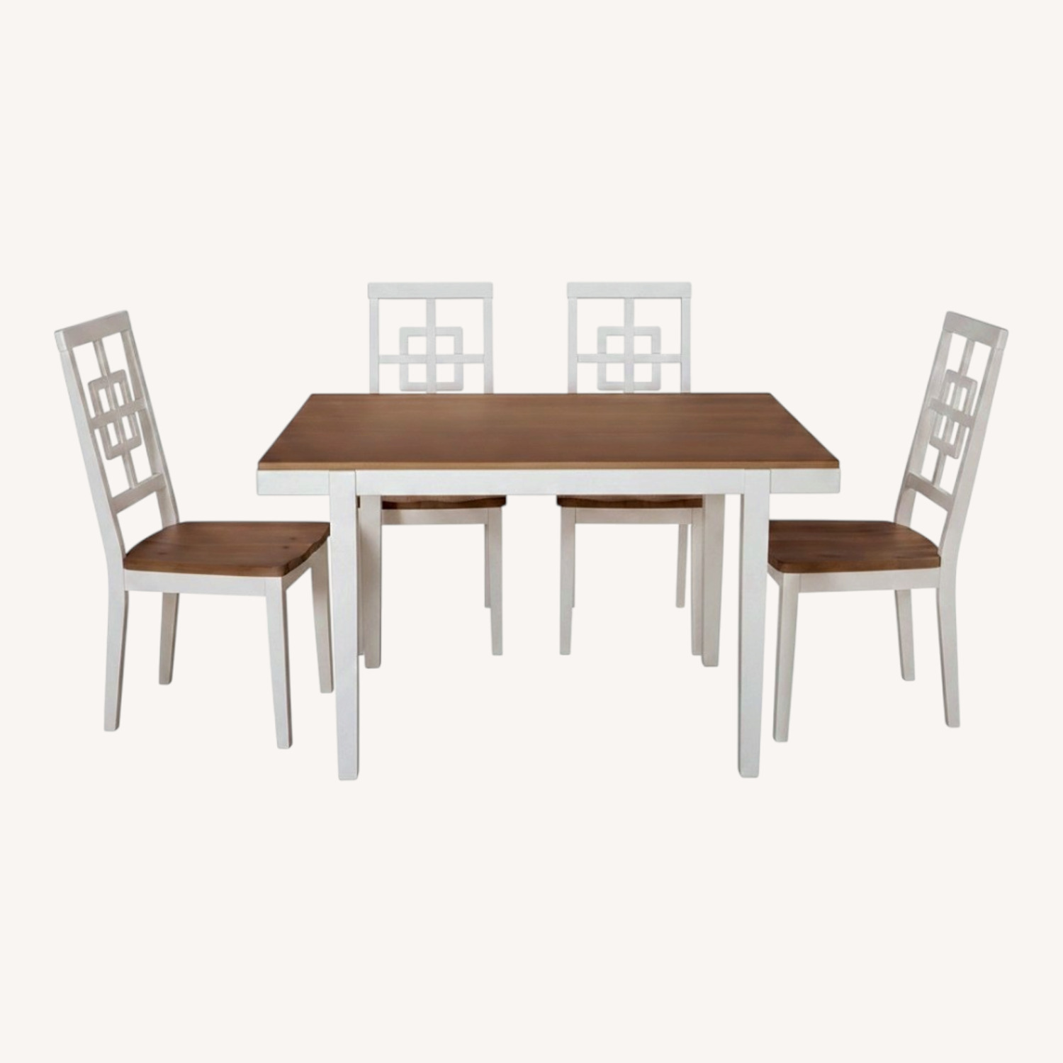 Raymour & Flanigan Brovada White Wood Dining Table - image-0