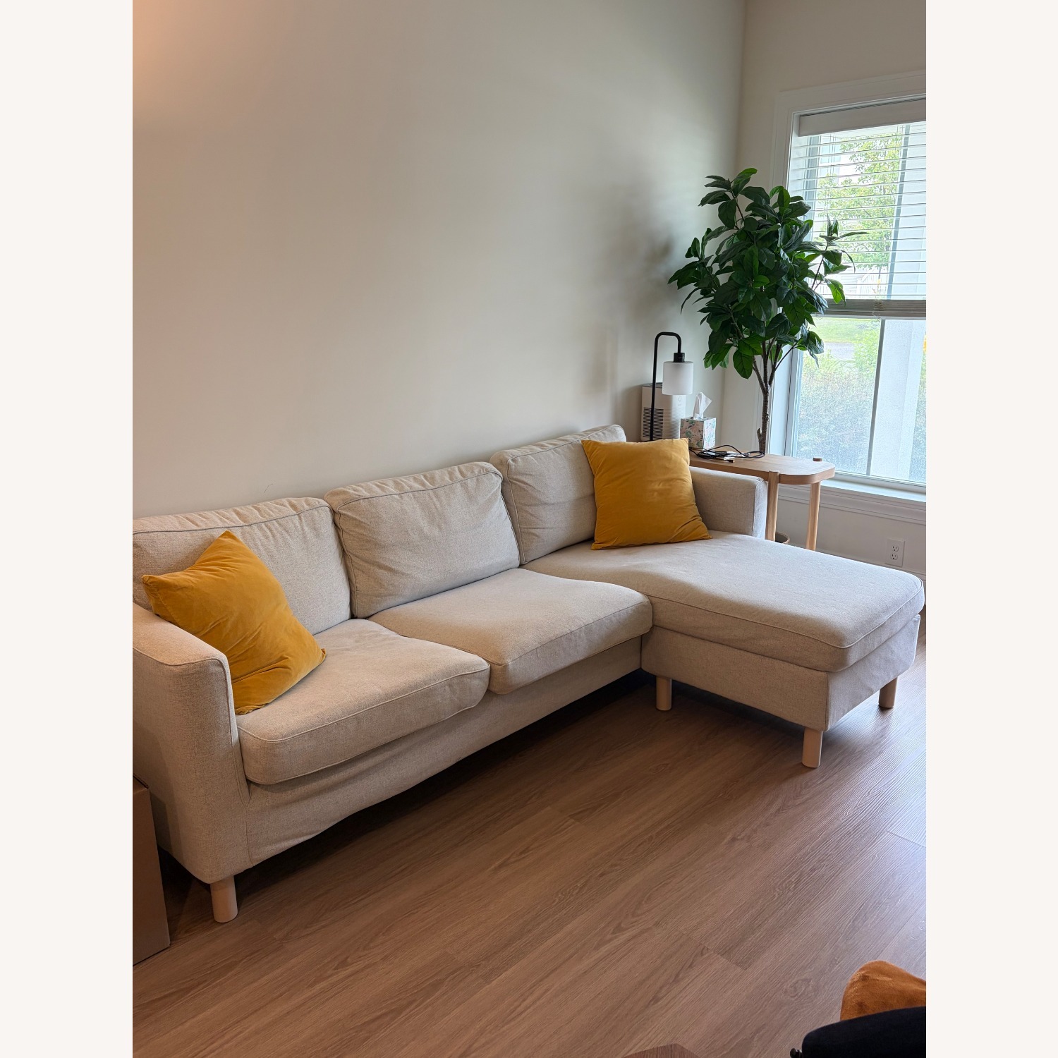 IKEA PÄRUP White Fabric 3+ Piece Sectional - image-1