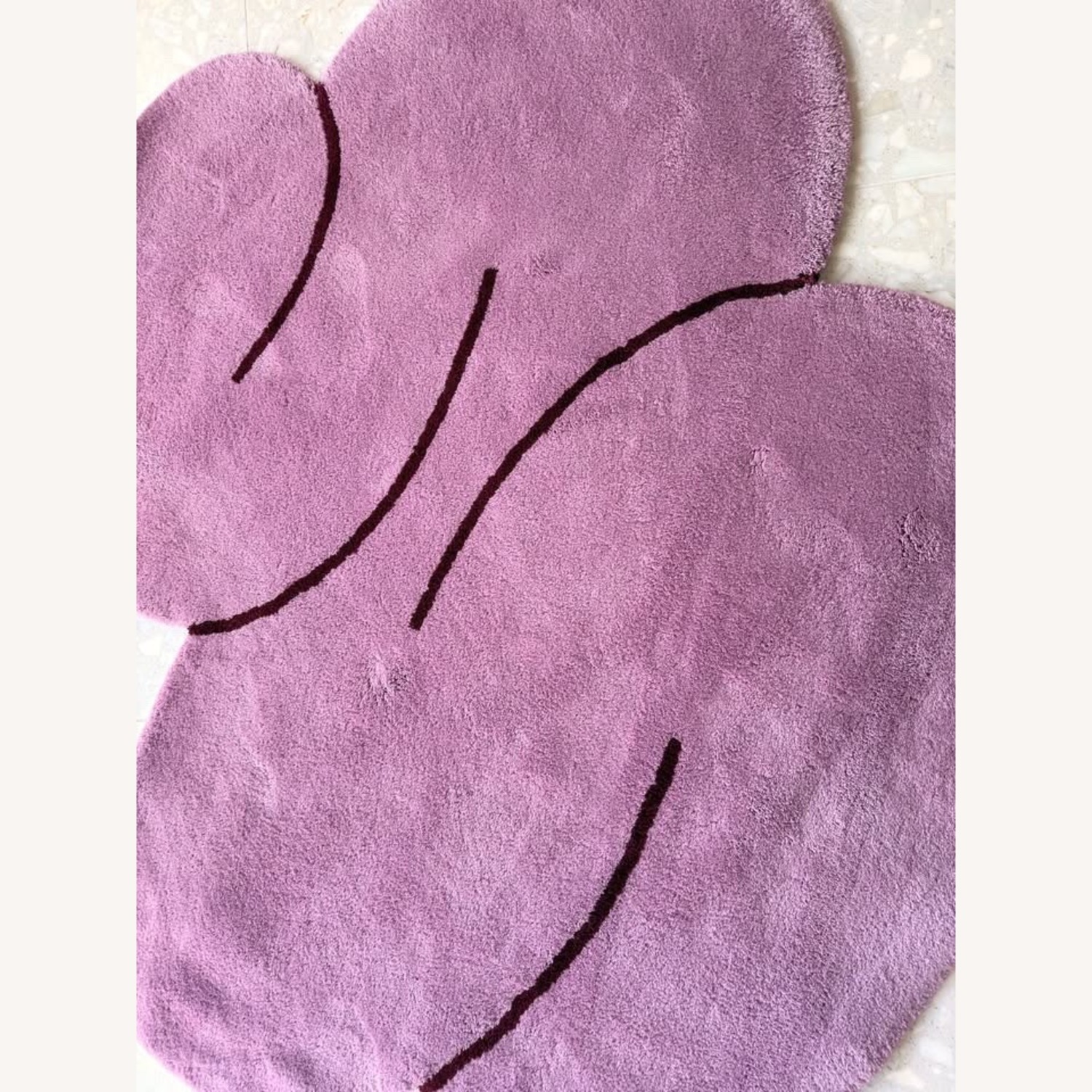 Okej Studio Pink Squiggle Area Rug 5' x 6' - image-3