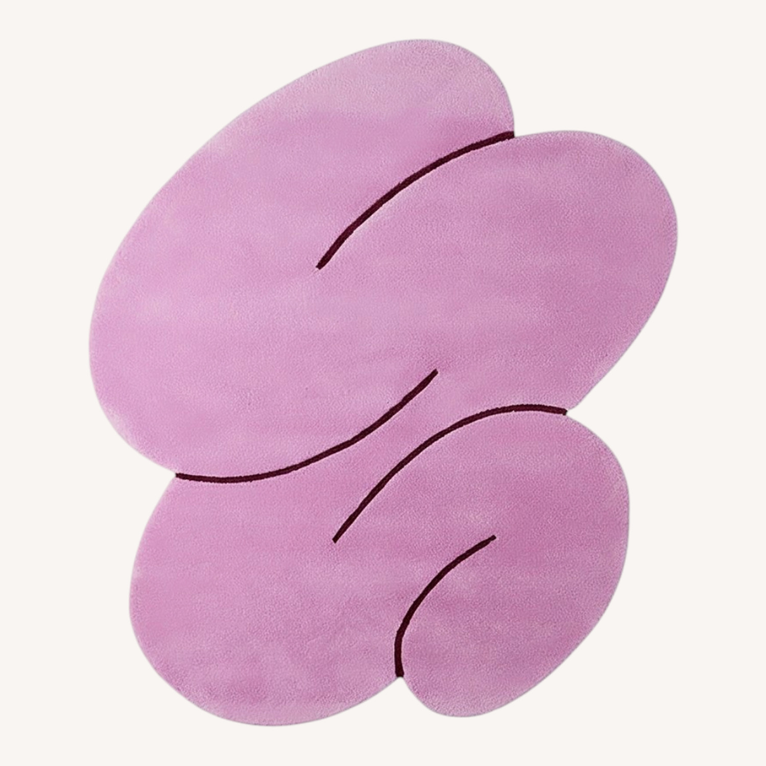 Okej Studio Pink Squiggle Area Rug 5' x 6' - image-0