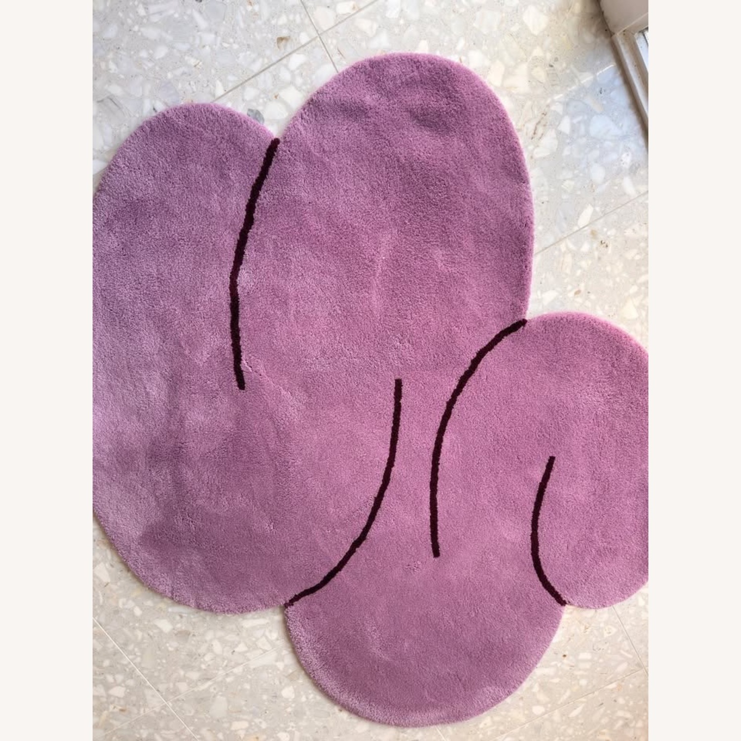 Okej Studio Pink Squiggle Area Rug 5' x 6' - image-2