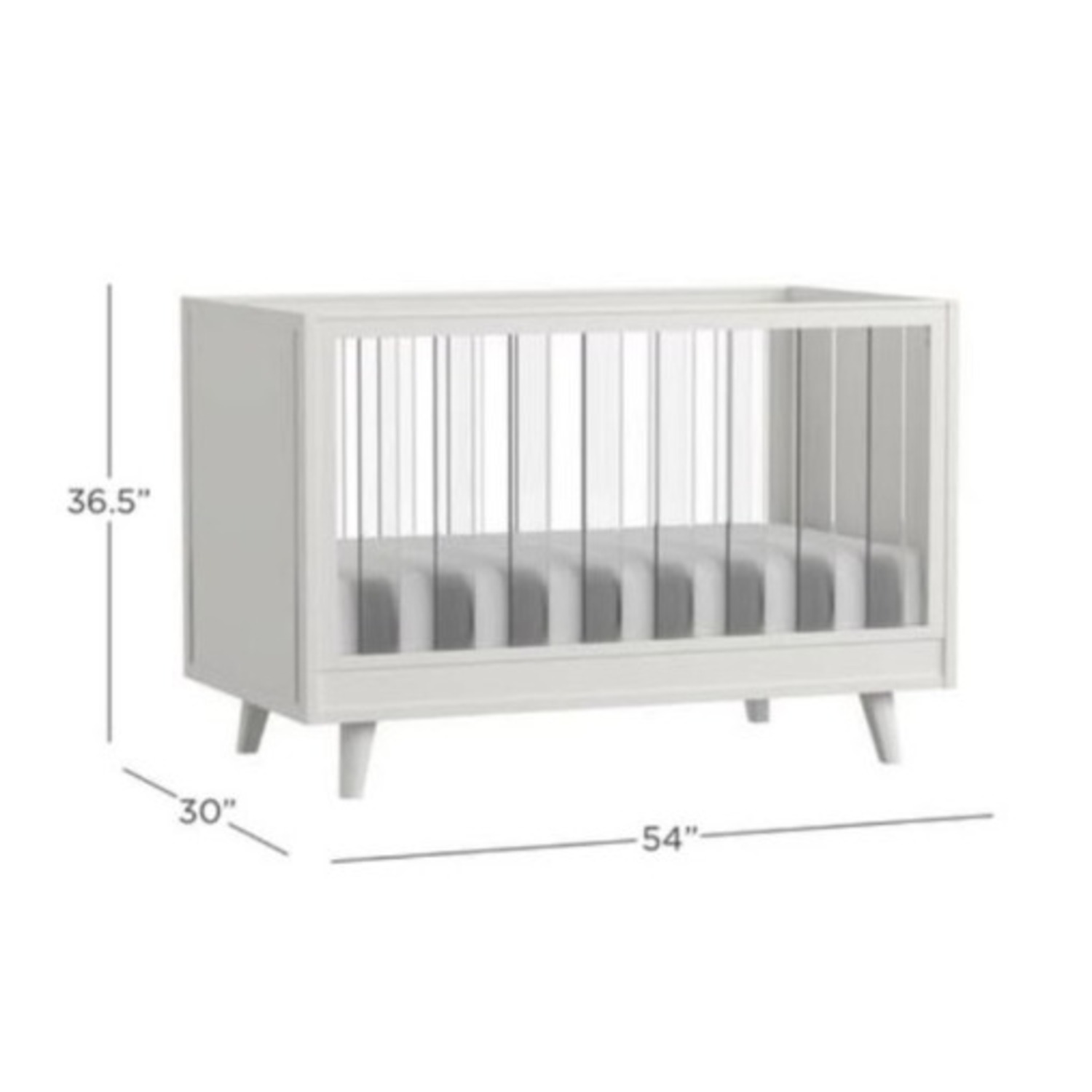 Sloan Acrylic Convertible Crib - image-1