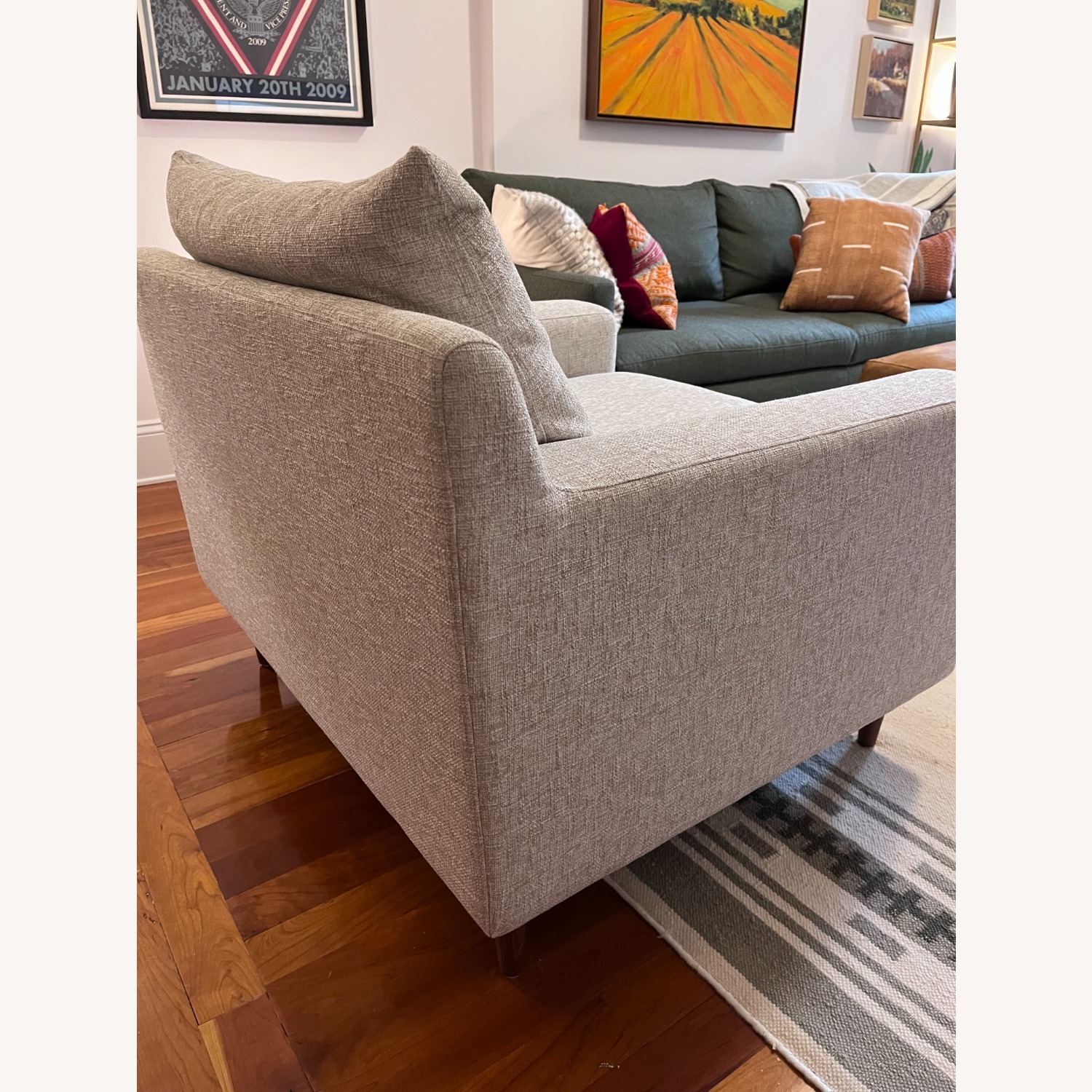 Interior Define Sloan Natural Fabric Armchair - image-2