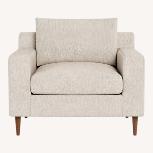 Used Interior Define Sloan Natural Fabric Armchair for sale on AptDeco